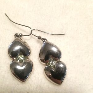 Monet Dangle Heart Earrings